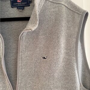 Vineyard Vines Light Gray Men's Zip-Up Sweater